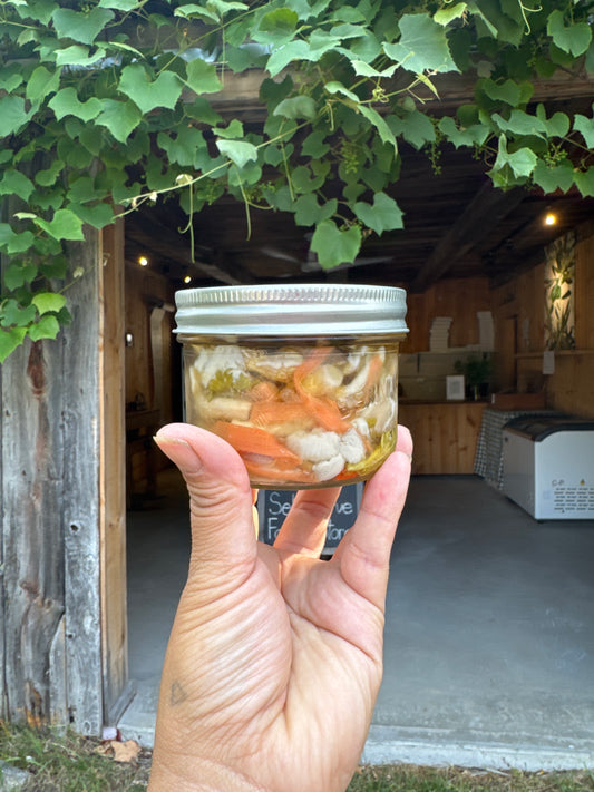 Pickled farm mushrooms