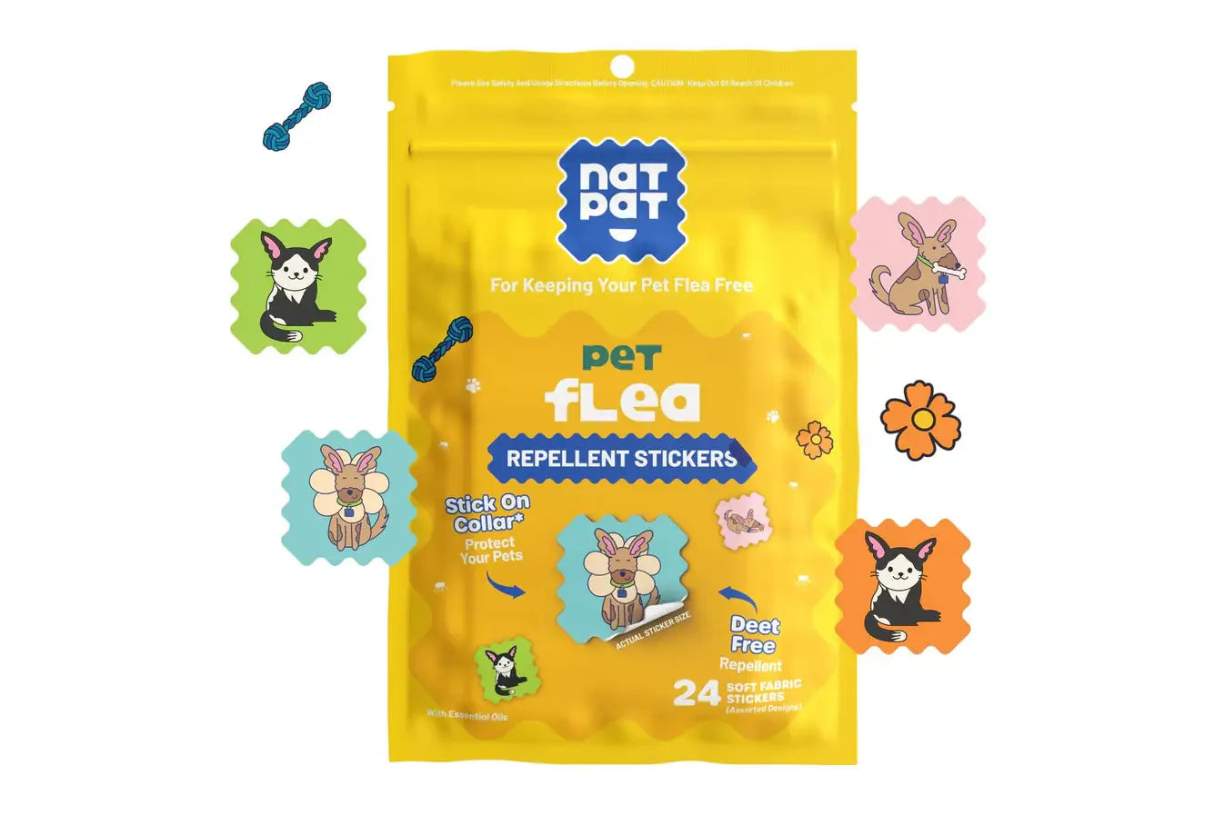 NATPAT Flea Prevention Stickers: Natural Pet Care Patches